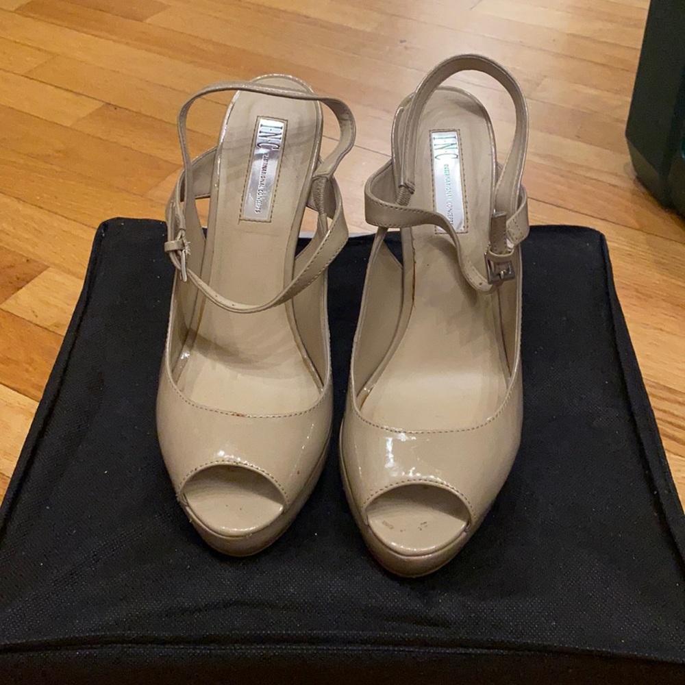 Nude cream Strappy platform sandals